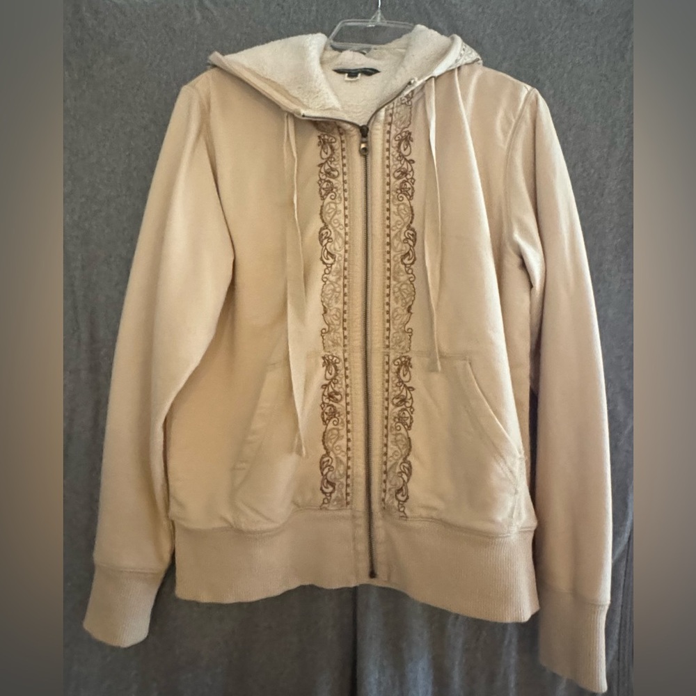 Eddie Bauer Cream Sherpa Jacket